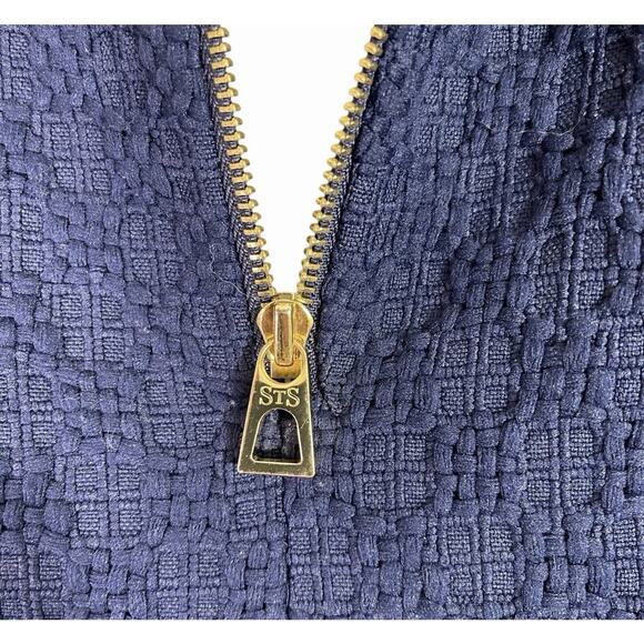 STS Sail To Sable Navy Blue Tweed Dress Womens Size 8 - Picture 6 of 7